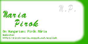 maria pirok business card