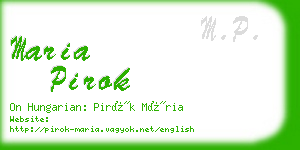 maria pirok business card